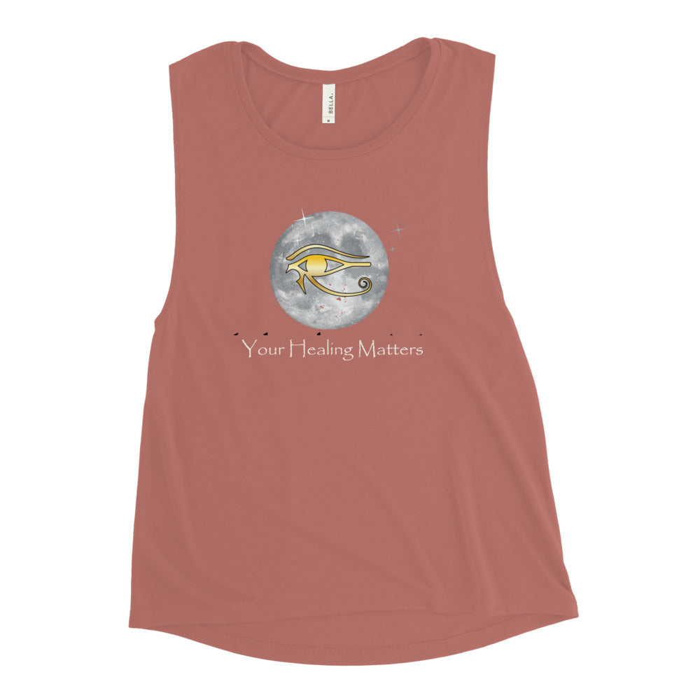 Ladies’ Muscle Tank (Pink/Black)